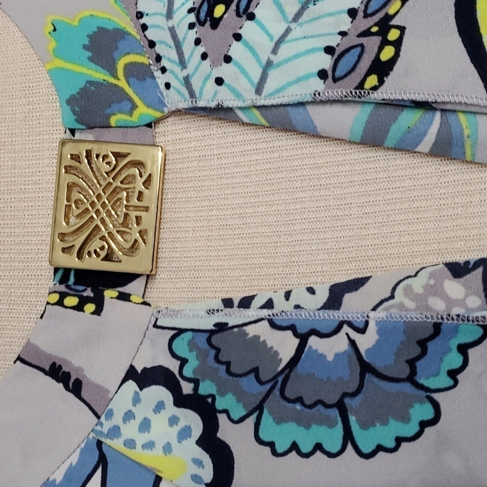 BIBA. DRESS, Size 14. Key‎ hole in front and back. Gold hardware. Ruffle … - Picture 2 of 11